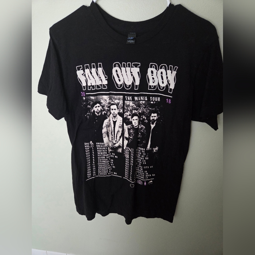 Fall Out Boy The Mania Tour Black Concert Tee
